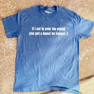 TideHaus Blue Statement Tee Size Medium Funny